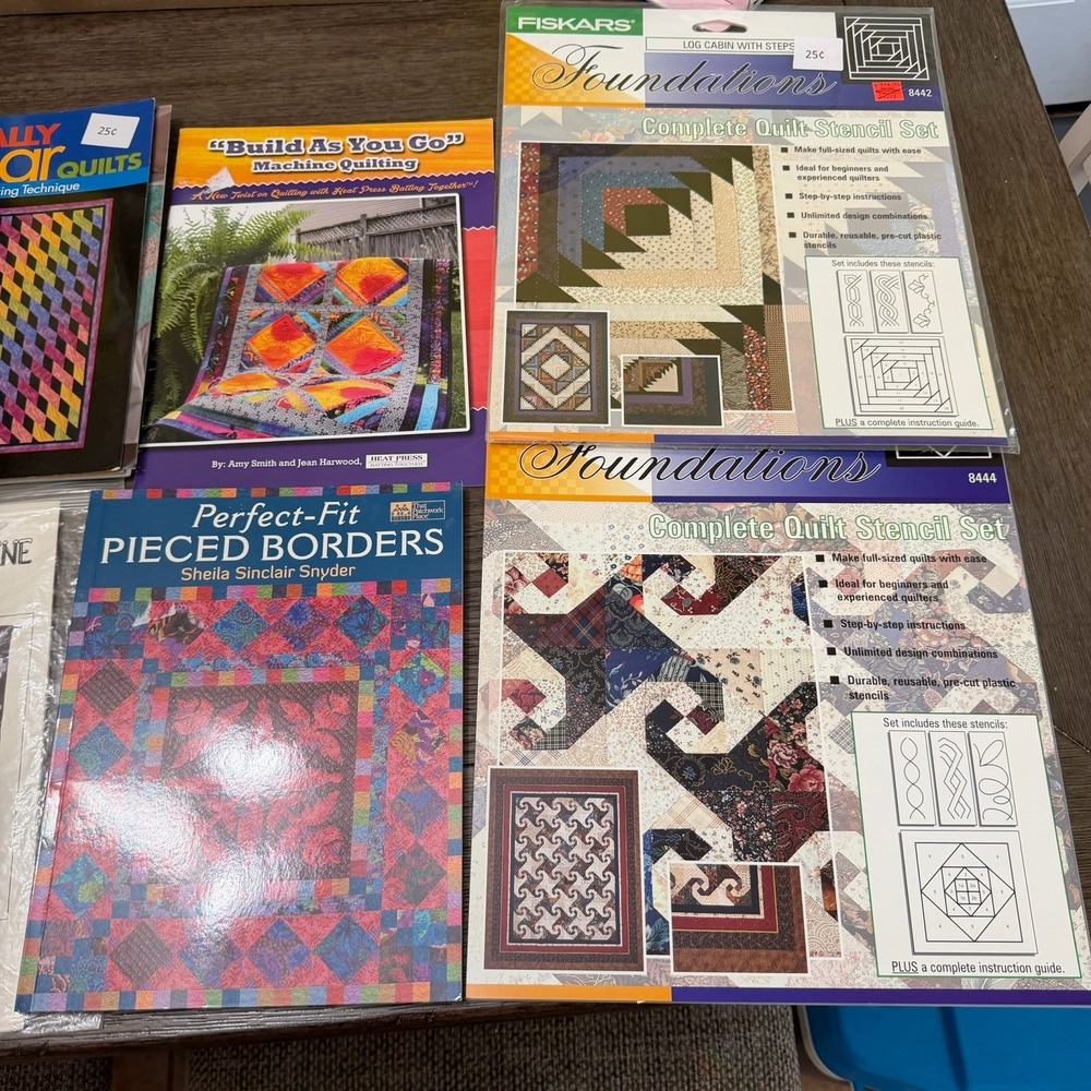 Quilting Lot Books Patterns Stencil Sets Fiskars Foundations Quilt Craft